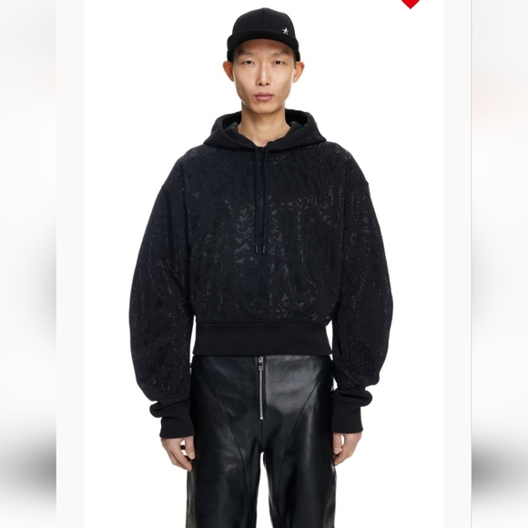 NWT Rhinestone-embellished Hoodie, Mugler x HM H&M - Picture 3 of 7